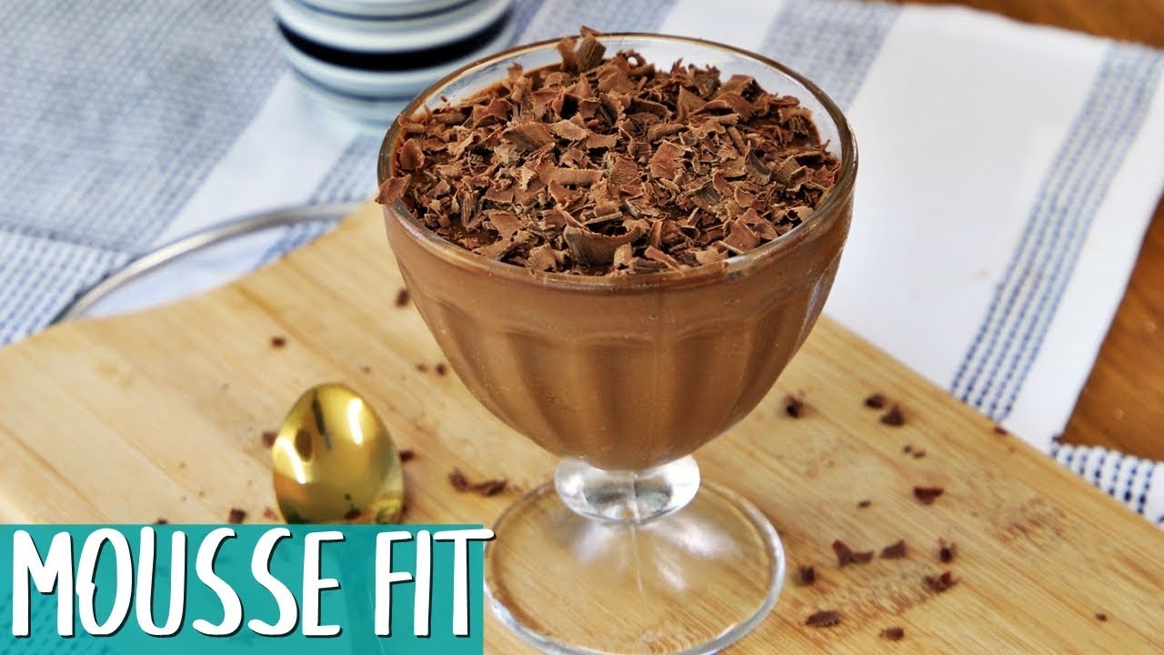 MOUSSE DE CHOCOLATE FIT COM APENAS 2 INGREDIENTES