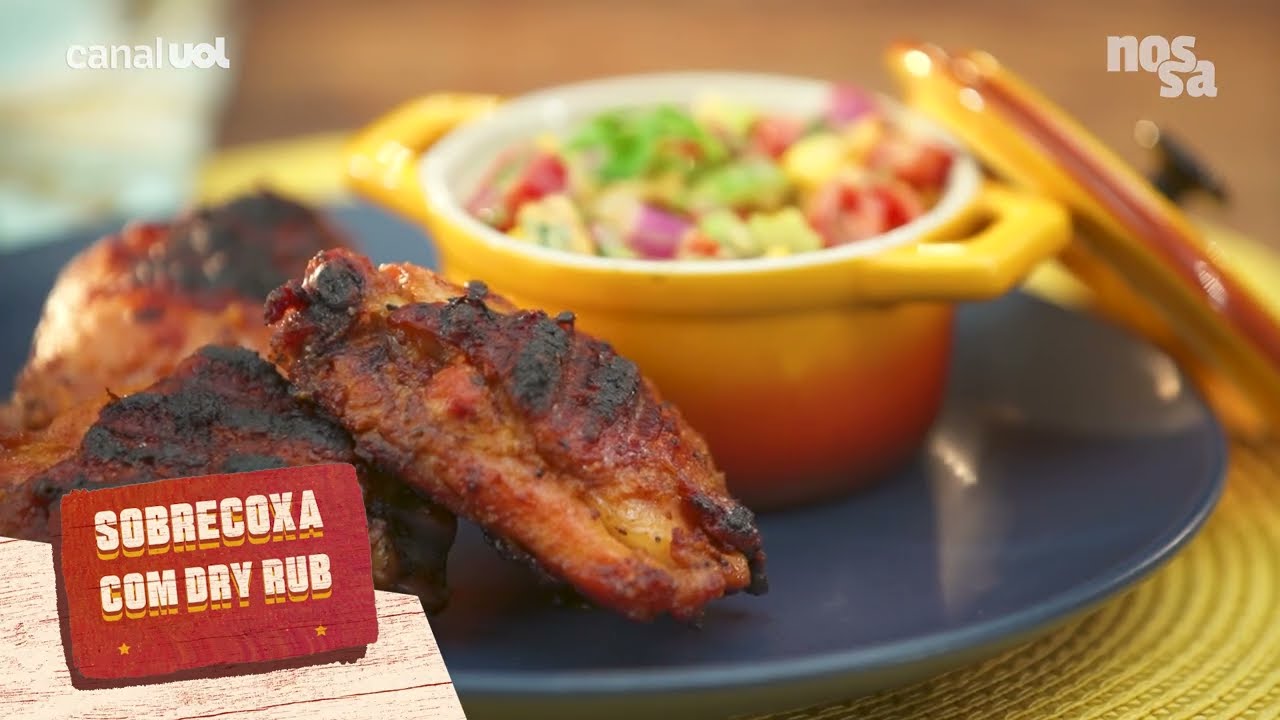 Como fazer churrasco de sobrecoxa com dry rub