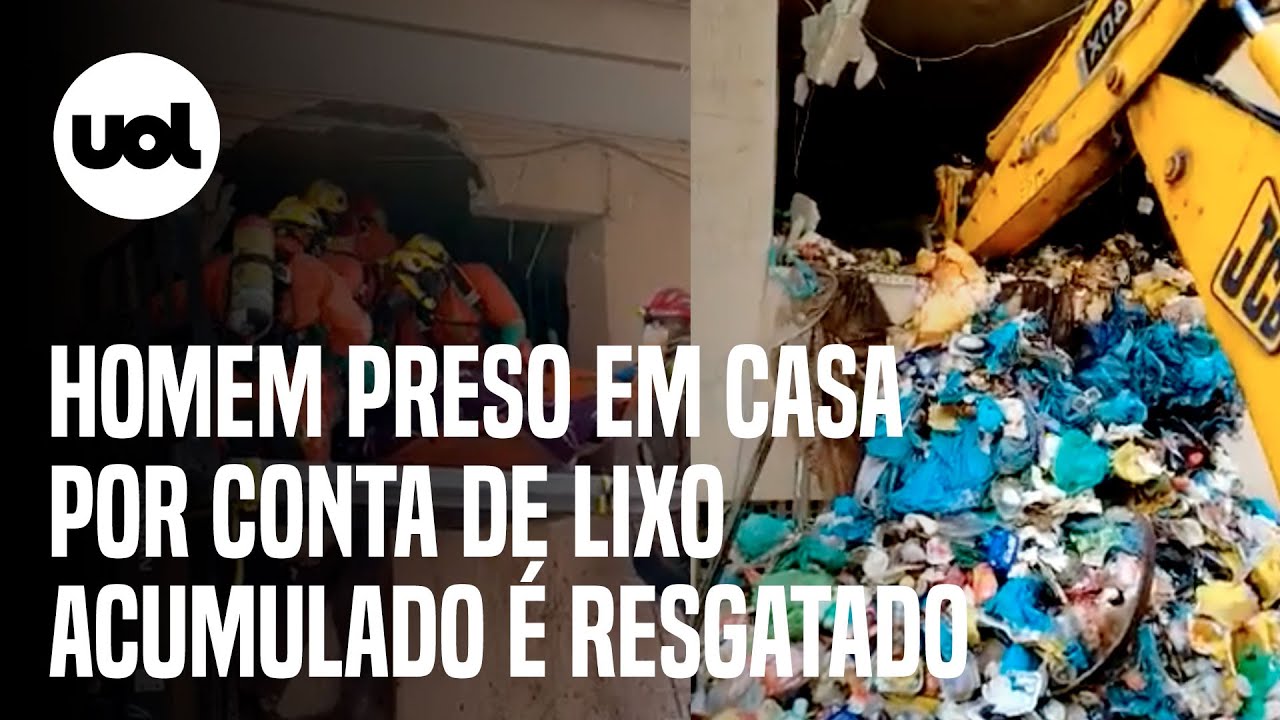 Homem é resgatado após ficar preso cercado de lixo em seu apartamento; veja vídeo
