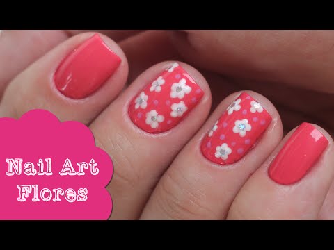 Como fazer Nail Art de Flores Primavera / Outubro Rosa