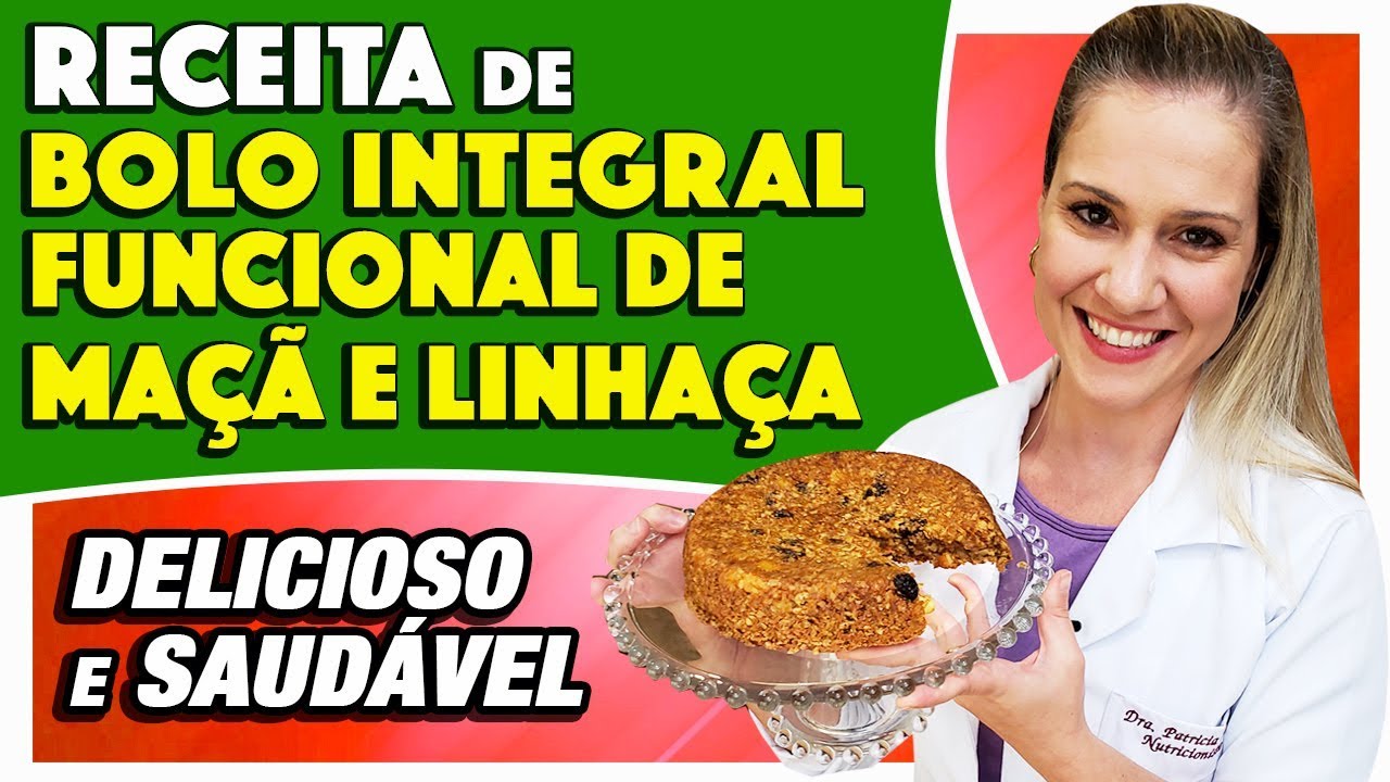 Bolo Integral Funcional de Maçã - FÁCIL, GOSTOSO e SAUDÁVEL