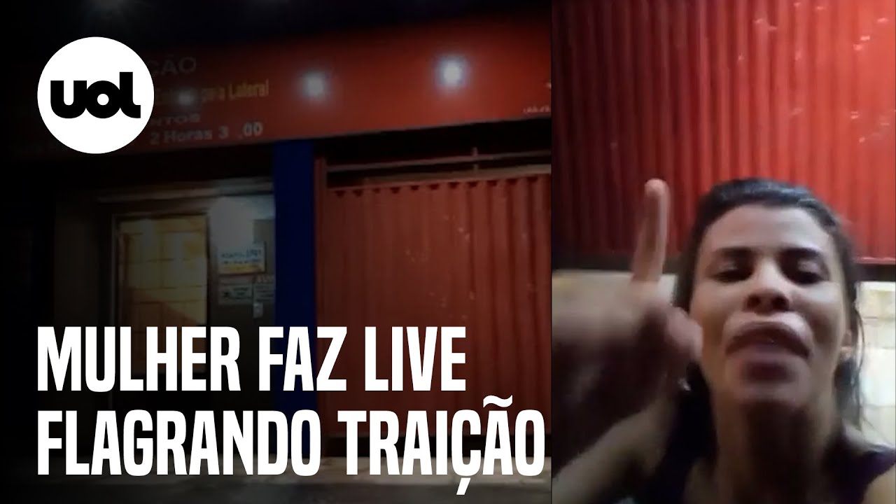 Mulher espera marido na porta do motel e faz live de traição