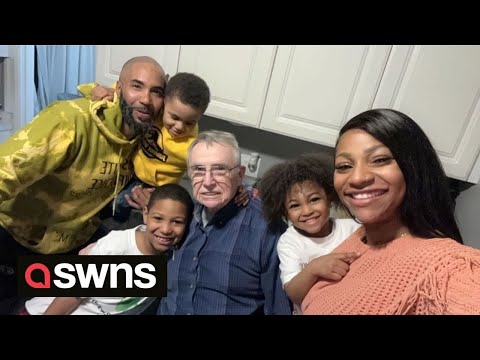 Family 'adopt' elderly neighbour as 'honorary grandpa' and now spend every holiday together | SWNS