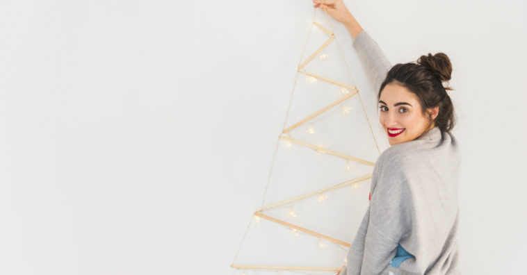 árvore de natal de parede ideias