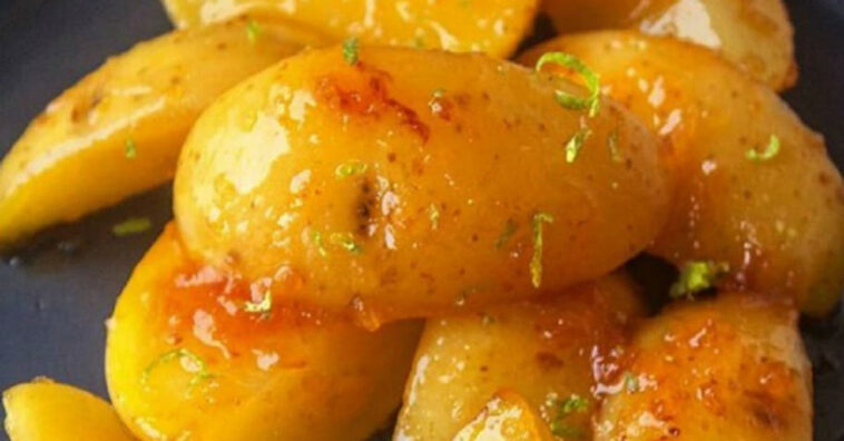 Batata caramelizada com alho e limão