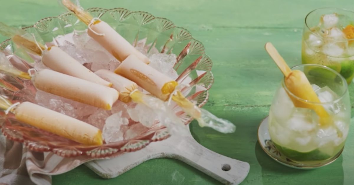 Caipirinha de limão com picolé