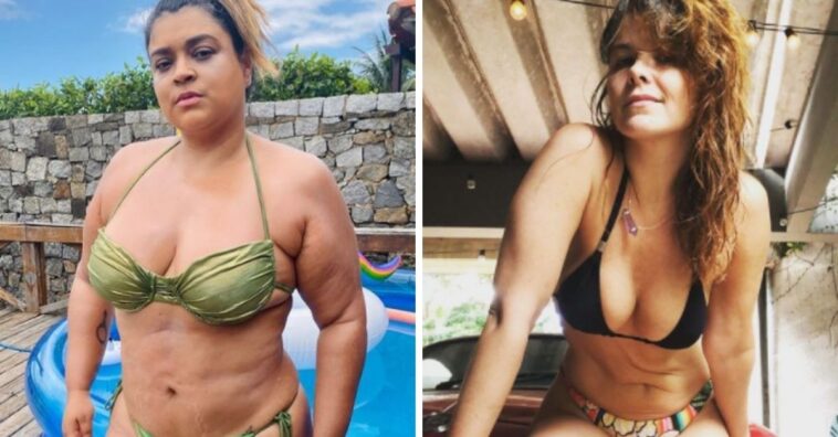 Famosas mostram suas barrigas reais