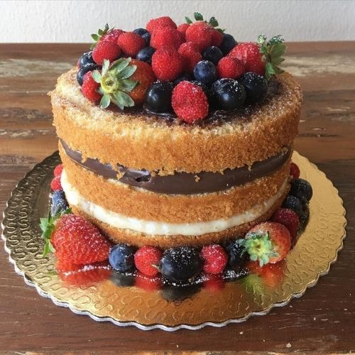 Fotos de bolo de aniversário nacked cake