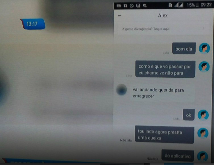 Gordofobia motorista de aplicativo recusa passageira