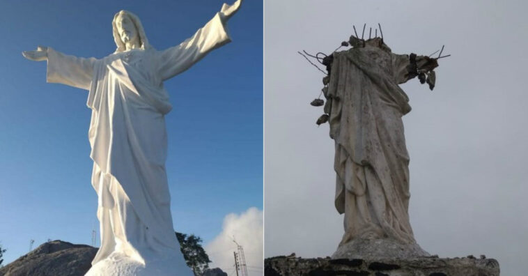 Homem é preso por destruir escultura de Jesus na Bahia