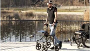 Homem paraplégico voltou a andar