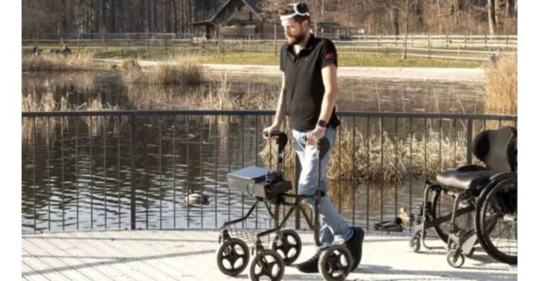 Homem paraplégico voltou a andar