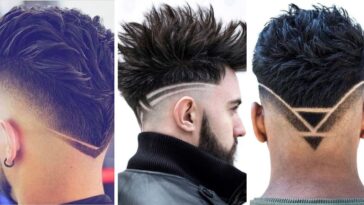 corte em V masculino com risco