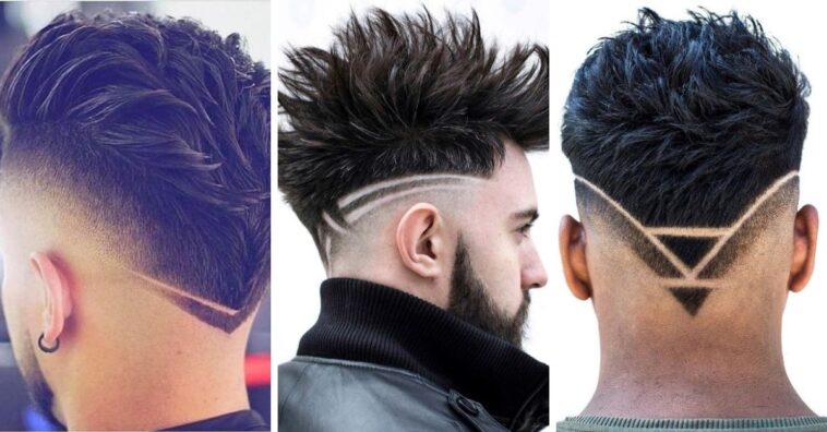 Ideias de corte em V masculino com risco