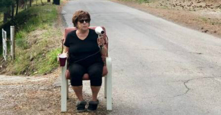 Idosa usa secador de radar para fazer motoristas diminuírem velocidade