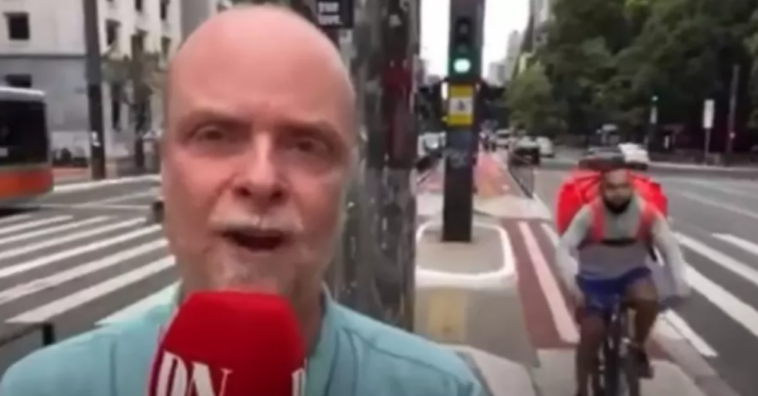 Jornalista sofre tentativa de furto em plena gravação