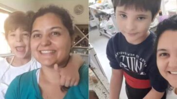 Mãe ensina filho a cozinhar