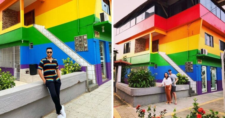 Mãe pinta casa com cores da bandeira LGBT para apoiar filho gay