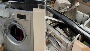 Máquina de lavar explode e destrói parte de lavanderia