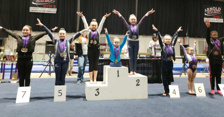 Menina que nasceu sem pernas dá um show na ginástica olímpica aos 8 anos
