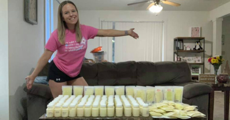 Mulher doa mais de 100 litros de leite materno após a morte de sua bebê