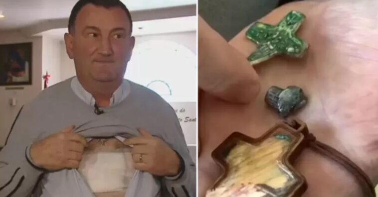 Padre foi salvo por um crucifixo