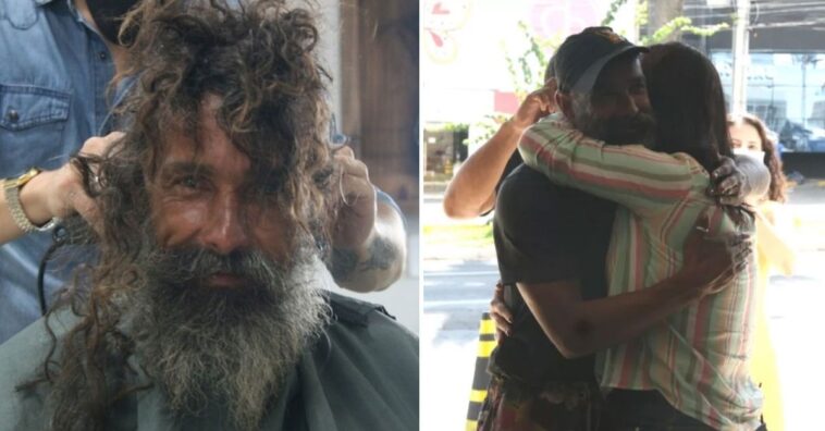 Sem-teto ganha transformação no visual e reencontra irmã depois de 10 anos longe