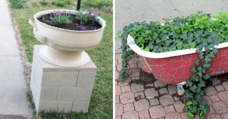 Vaso de flor reciclado