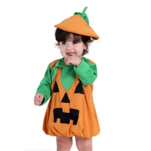 fantasias para bebê abóbora de halloween