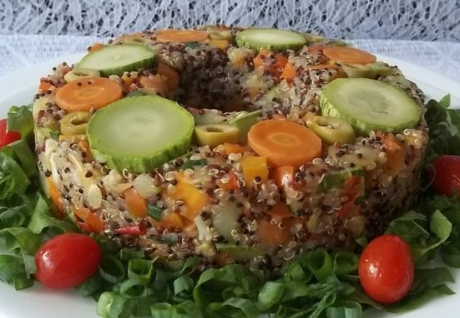 receita de acompanhamento para peixe quinoa
