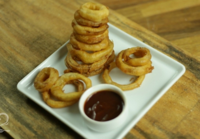 acompanhamentos para panqueca anéis de cebola