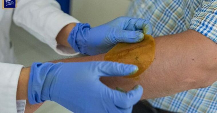 adesivo para cicatrizar feridas de diabéticos