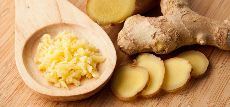 alimentos que aliviam a dor de cabeça gengibre