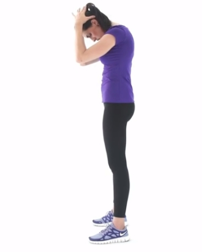 exercicio alongamento pescoço frente