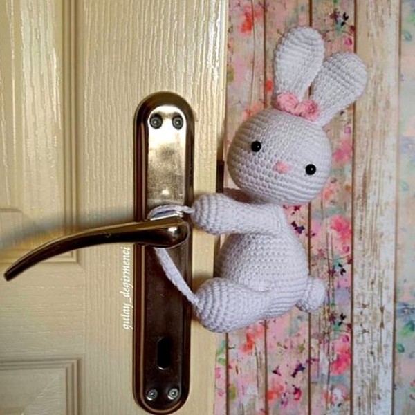 modelo amigurumi coelho porta