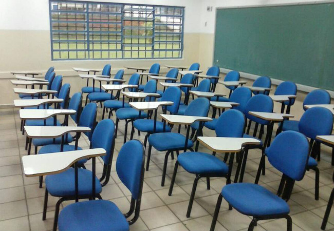 antes e depois escola