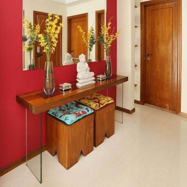 aparador madeira acrílico