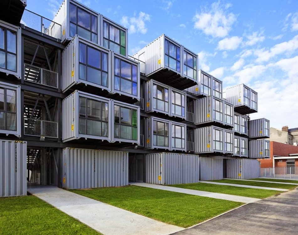 modelo apartamento container volumetrias