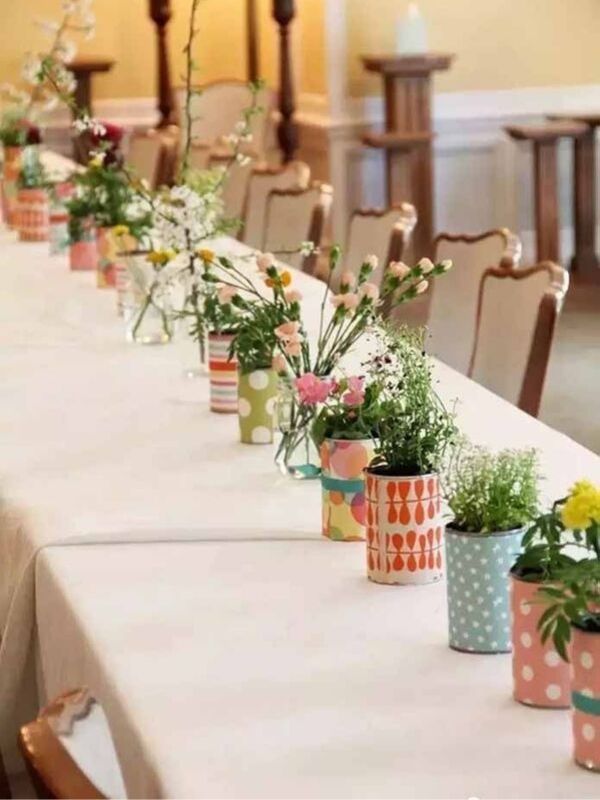 artesanato com latinhas arranjos