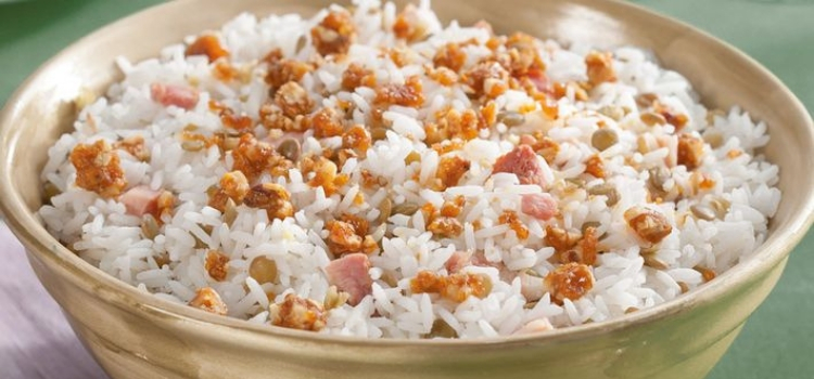 fazer arroz com lentilha simples
