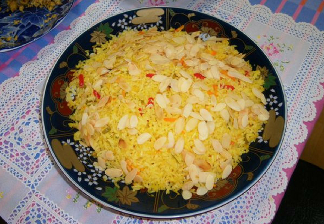 receita de arroz de açafrão com frango