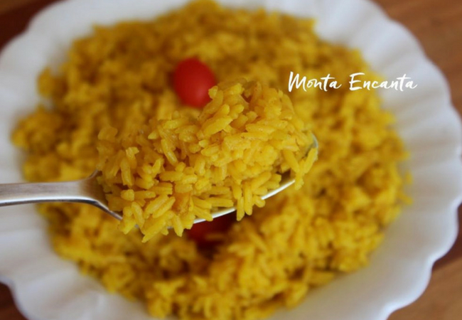 receita de arroz de açafrão simples