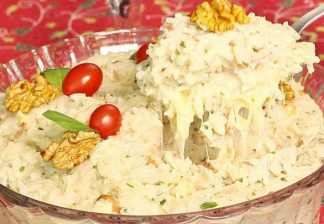 receita arroz de natal microondas