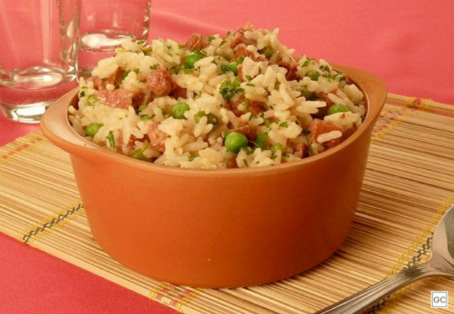 arroz de panela de pressão cremoso