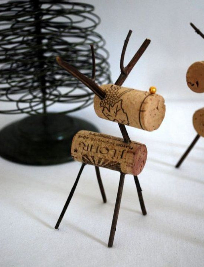 fazer artesanato de natal reciclado rolha