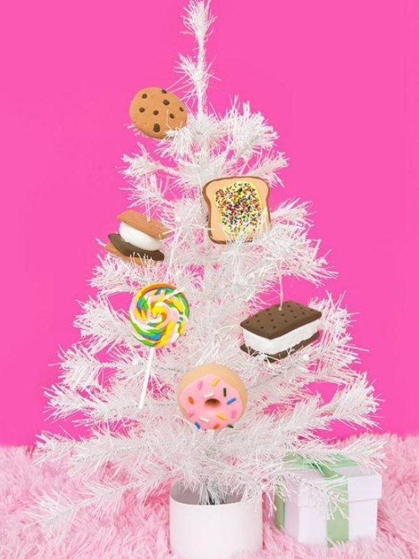 modelo arvore de natal branca doces