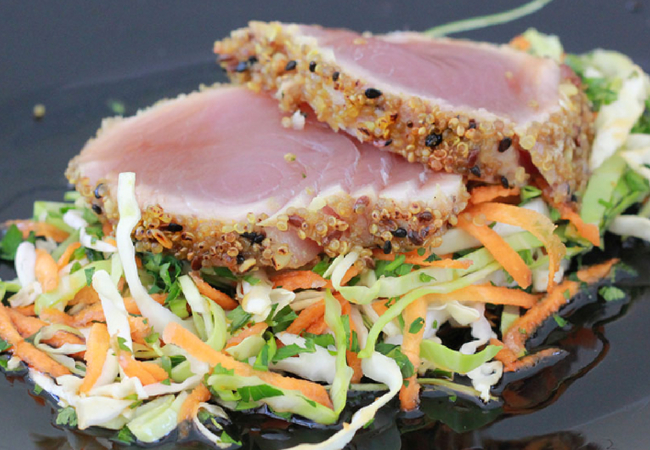 receita de atum com quinoa