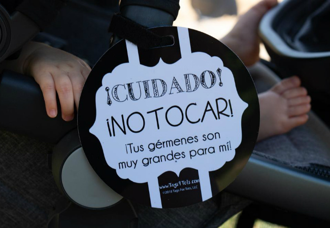 avisos de não toque meu bebê