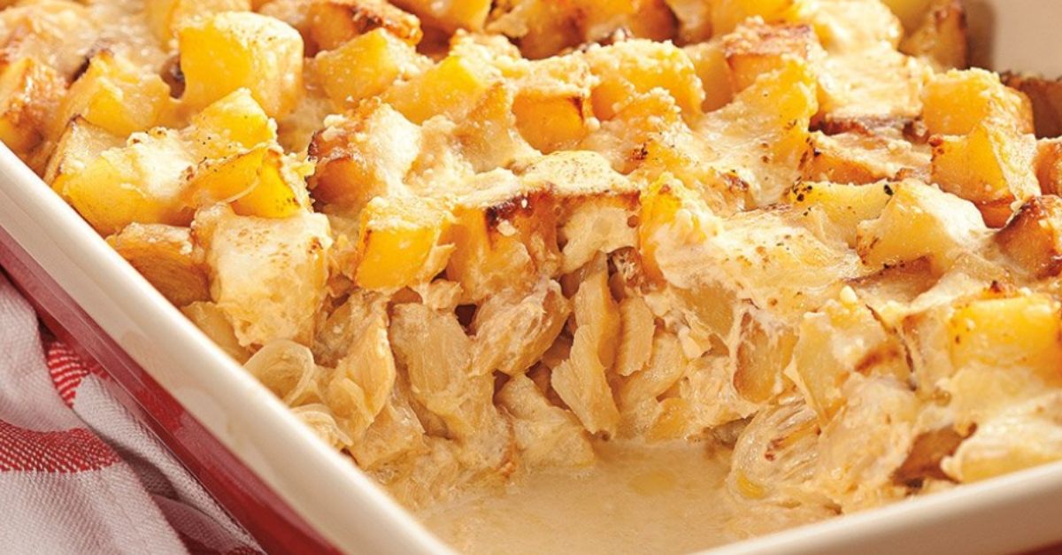 receita de bacalhau com creme de leite e batata cozida