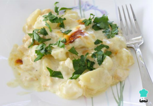 bacalhau no forno desfiado